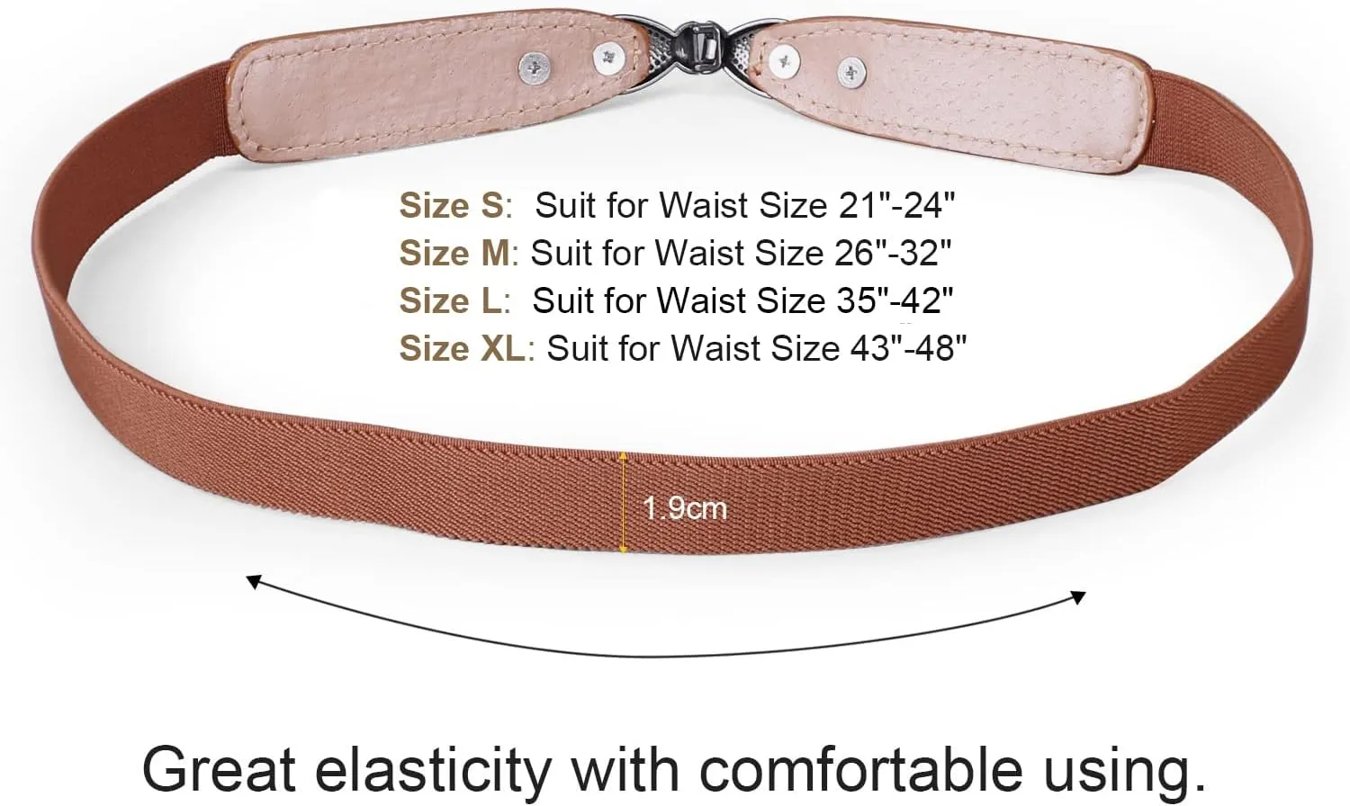 JASGOOD Women Skinny Elastic Stretch Belt for Dresses Retro Ladies Waist Vintage Thin Belt