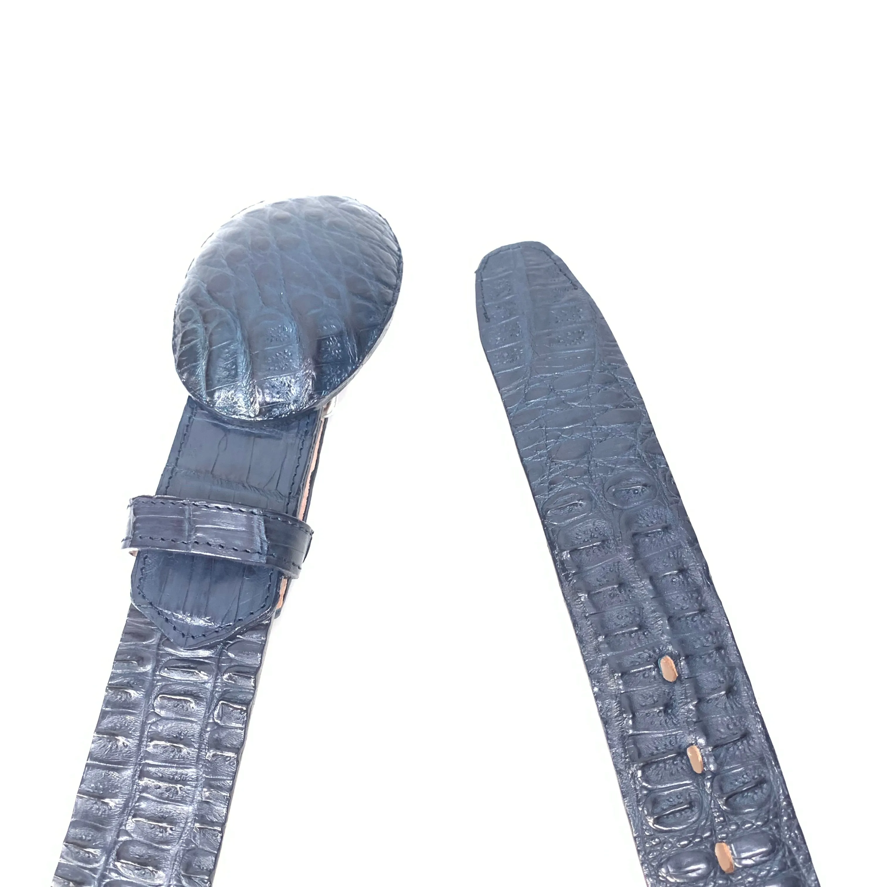 Kashani Navy Blue Crocodile Belt