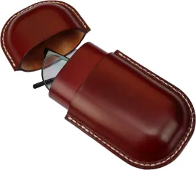 Leather Glasses Case Cowhide Vintage Men And Women Nearsighted Glasses Sunglasses Travel Anti-Crush Storage Box