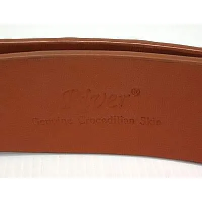 Light Brown Crocodile Backbone Belts
