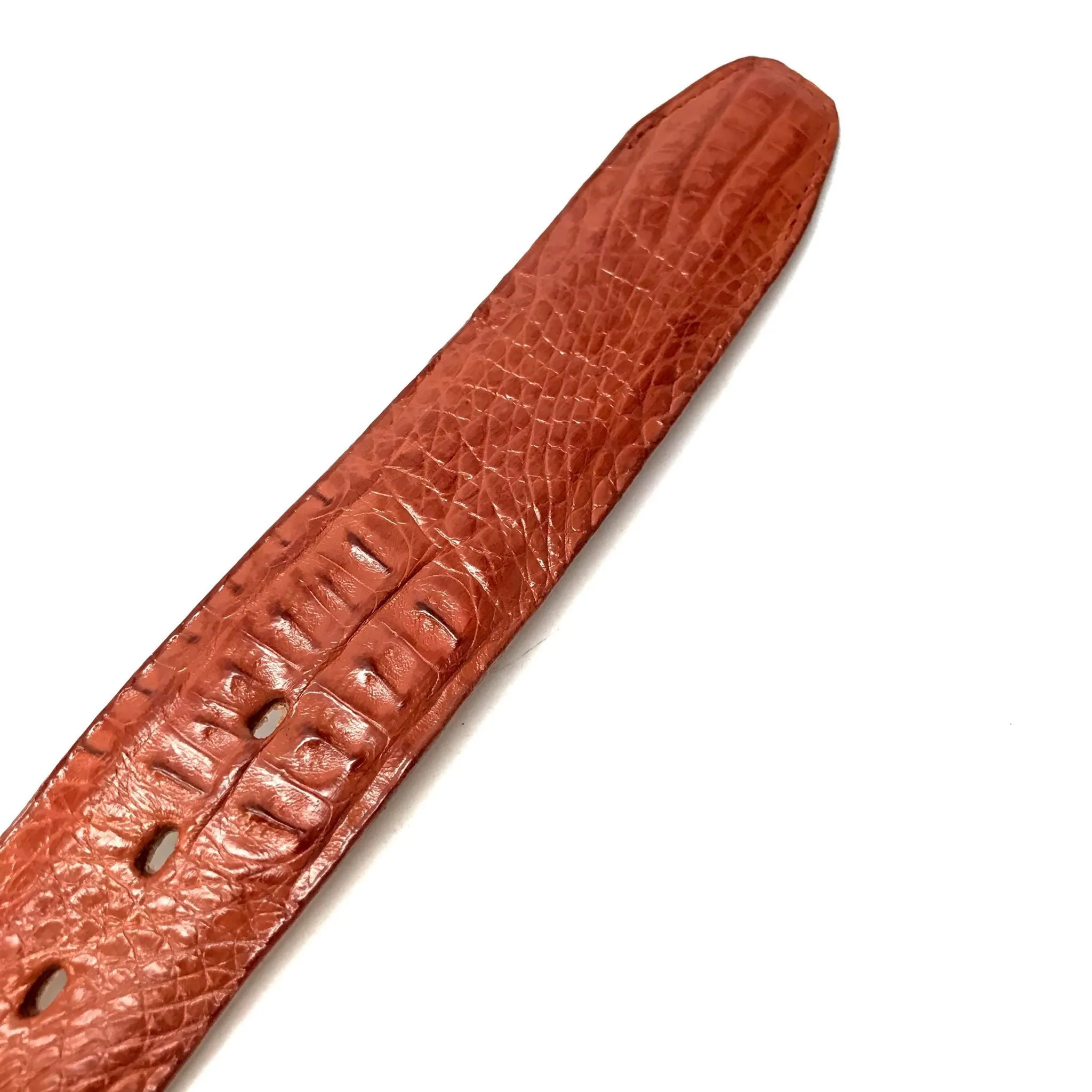 Los Altos Cognac Hornback Crocodile Belt
