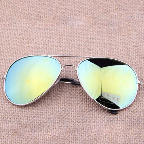 New Fashion sun glasses Goggle Metal Eyewear Bat Mirror UV Protection Multi Color for Unisex