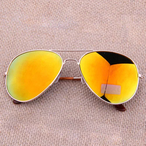 New Fashion sun glasses Goggle Metal Eyewear Bat Mirror UV Protection Multi Color for Unisex