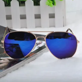 New Fashion sun glasses Goggle Metal Eyewear Bat Mirror UV Protection Multi Color for Unisex