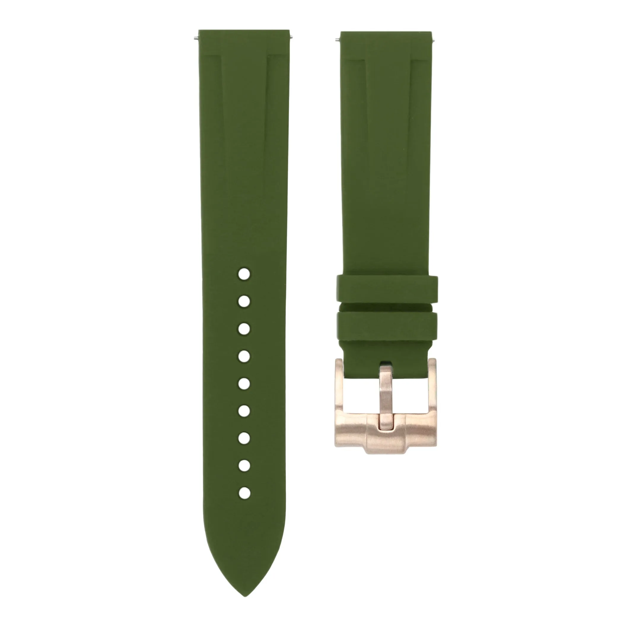 Olive Green - Quick Release Rubber Watch Strap For Omega x Swatch Moonswatch