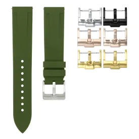 Olive Green - Quick Release Rubber Watch Strap For Omega x Swatch Moonswatch