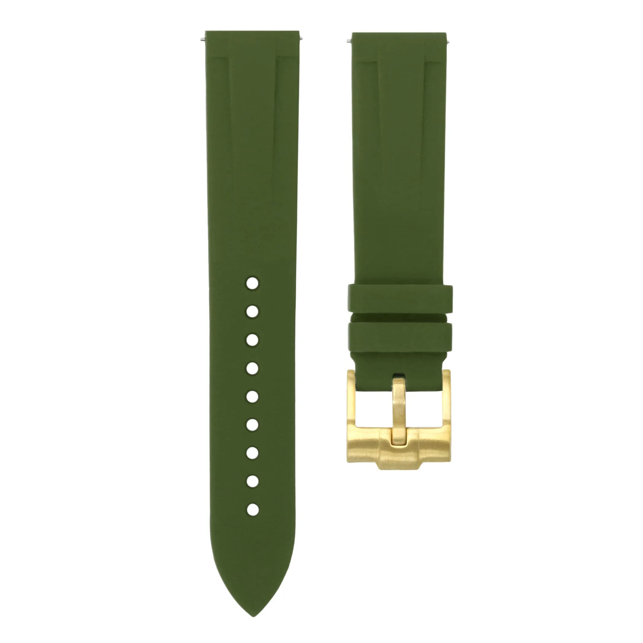 Olive Green - Quick Release Rubber Watch Strap For Omega x Swatch Moonswatch