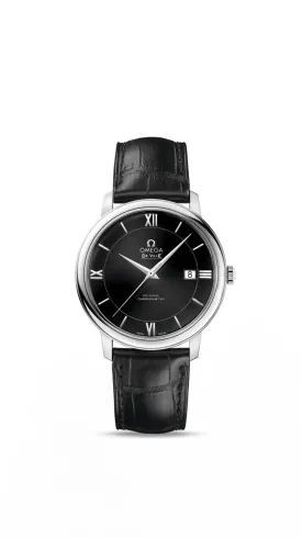 Omega De Ville Prestige Co-Axial 39.5mm Black Dial Steel on Leather Strap 424.13.40.20.01.001