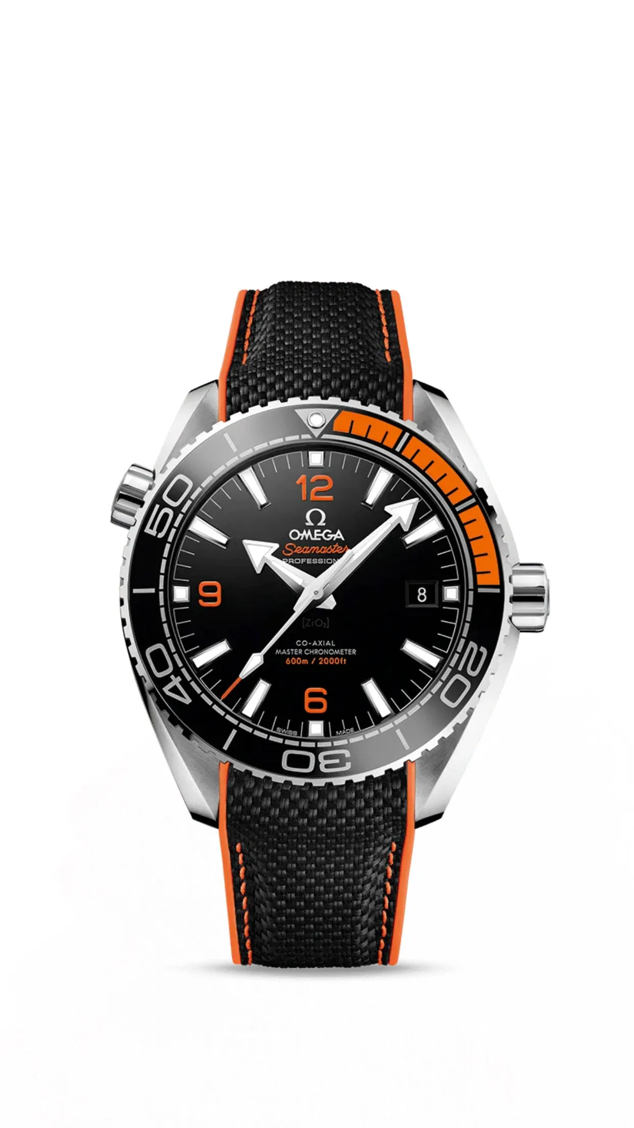 Omega Seamaster Planet Ocean 600M Co‑Axial Master Chronometer 43.5mm Steel on Rubber Strap 215.32.44.21.01.001