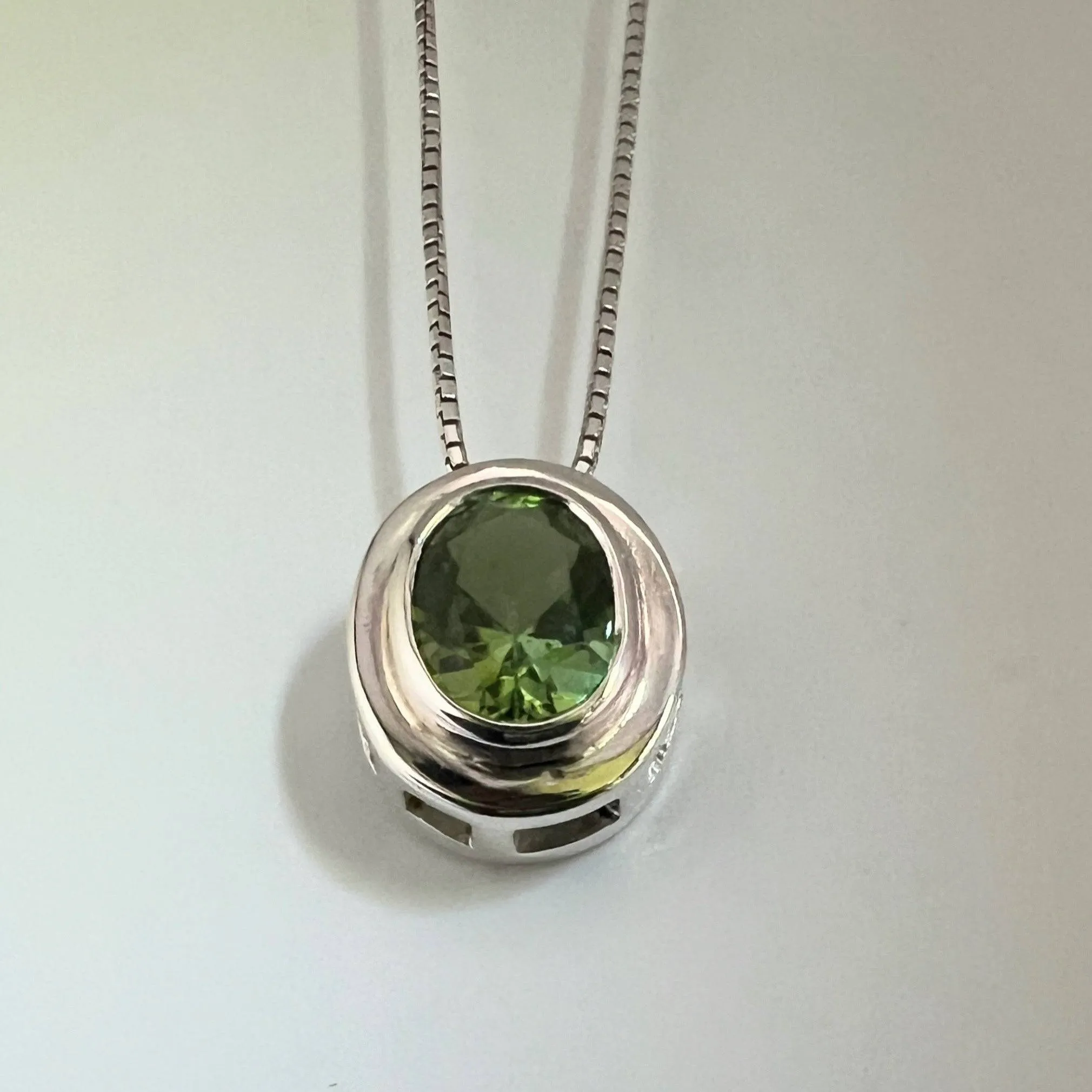 Oval Cut Natural Rare Citrine Necklace Pendant