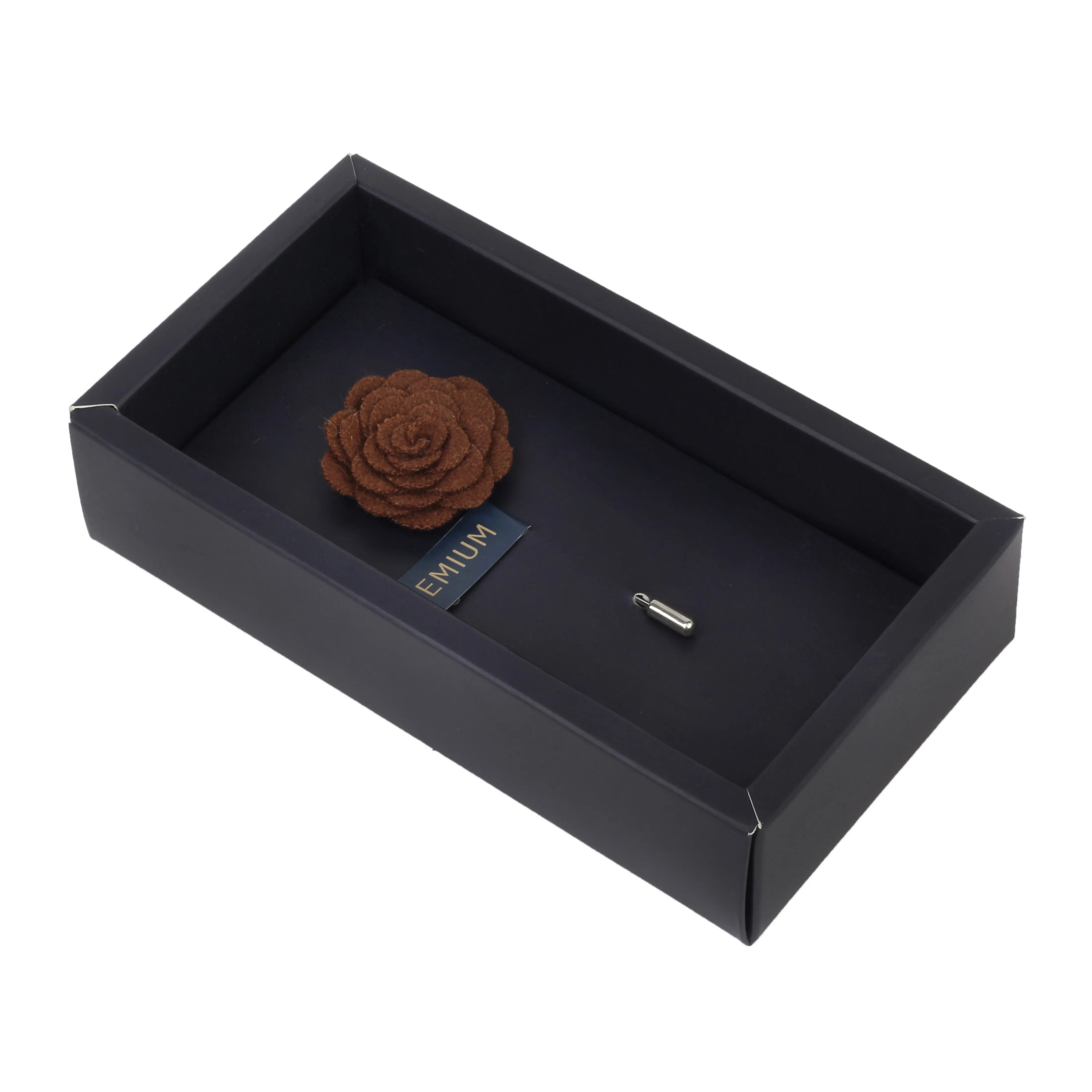 Peluche Blooming Charm Dark Brown Colored Brooch for Men