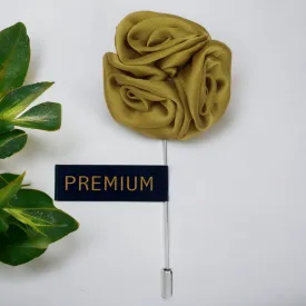 Peluche Ranunculus Flower Olive Brooch Lapel Pin