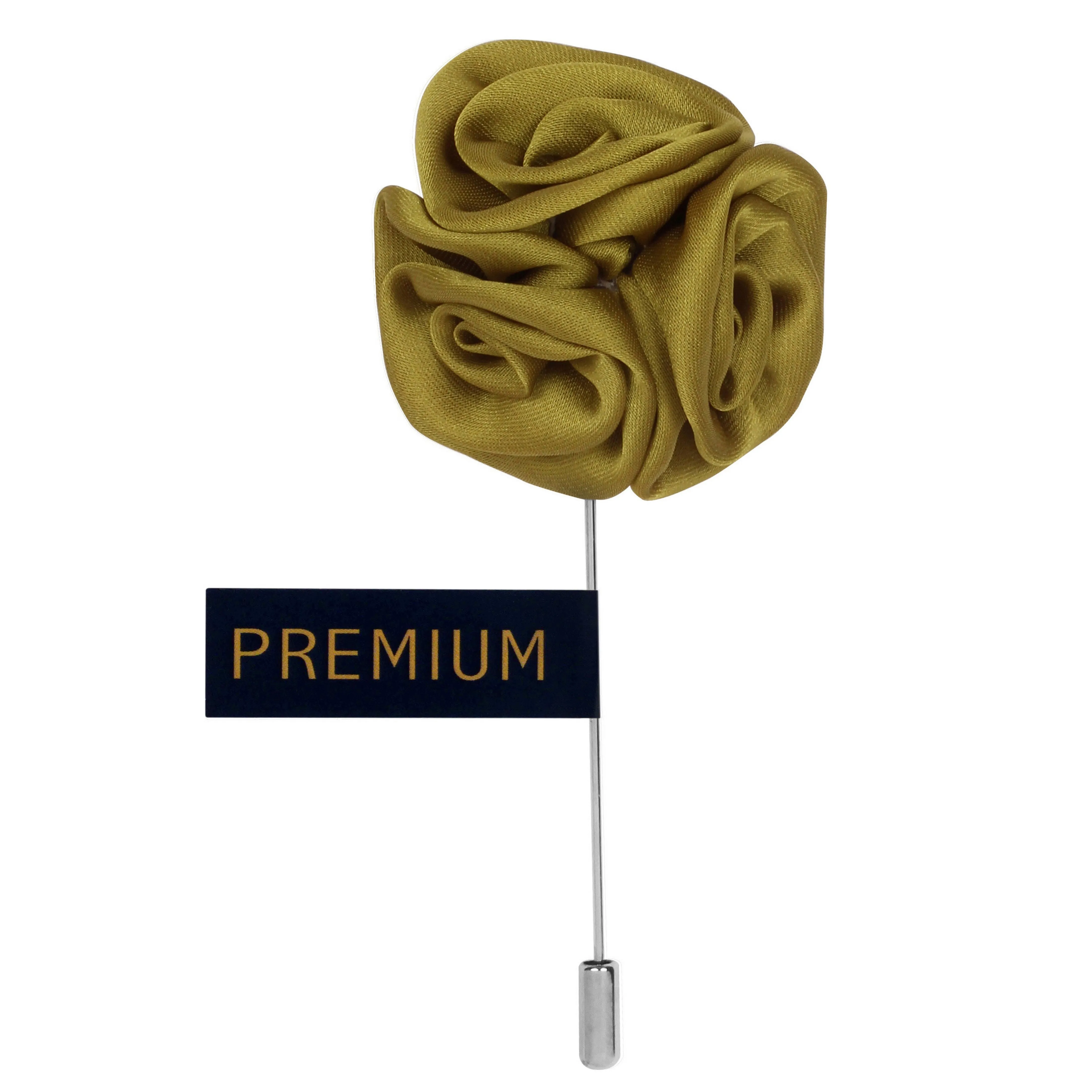 Peluche Ranunculus Flower Olive Brooch Lapel Pin