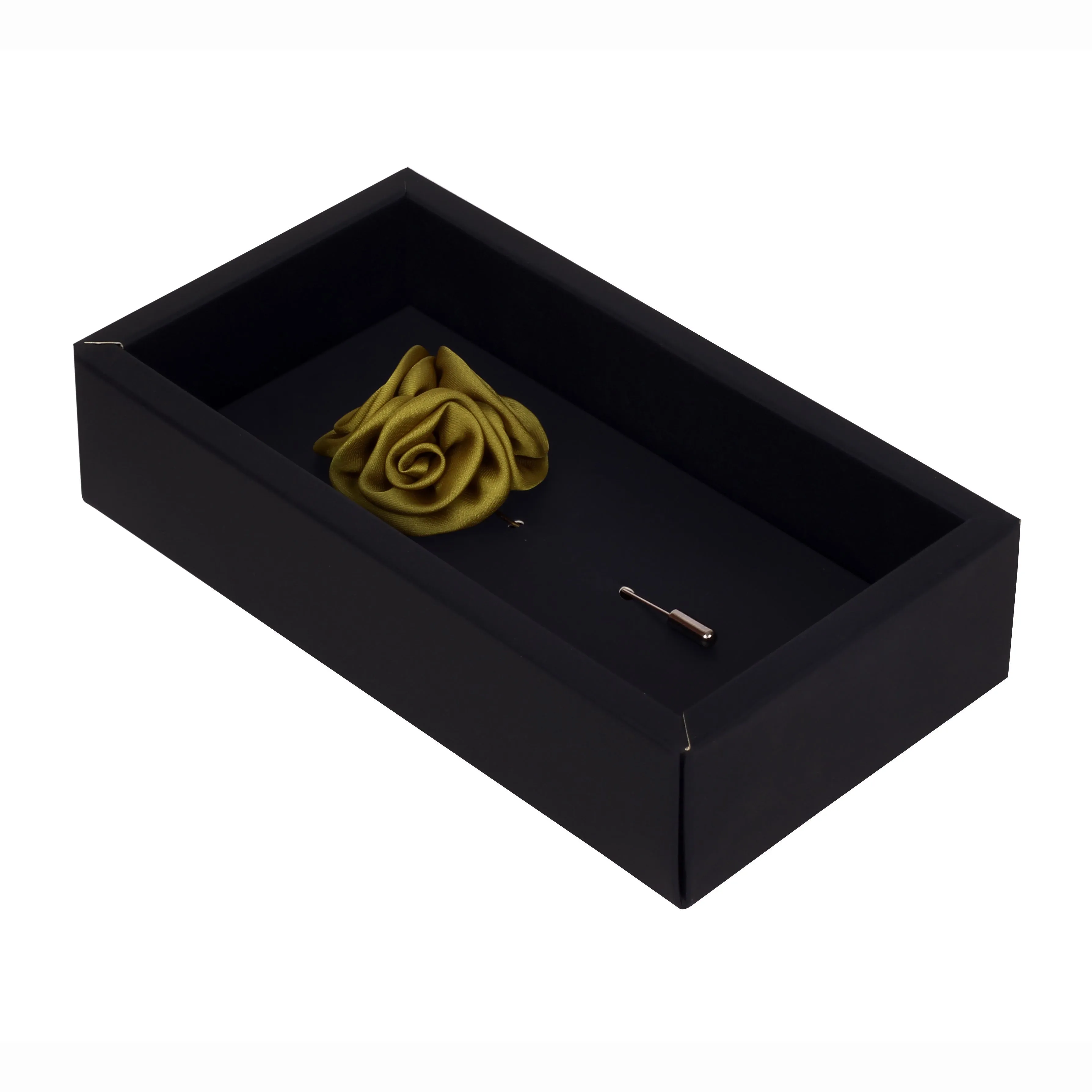 Peluche Ranunculus Flower Olive Brooch Lapel Pin