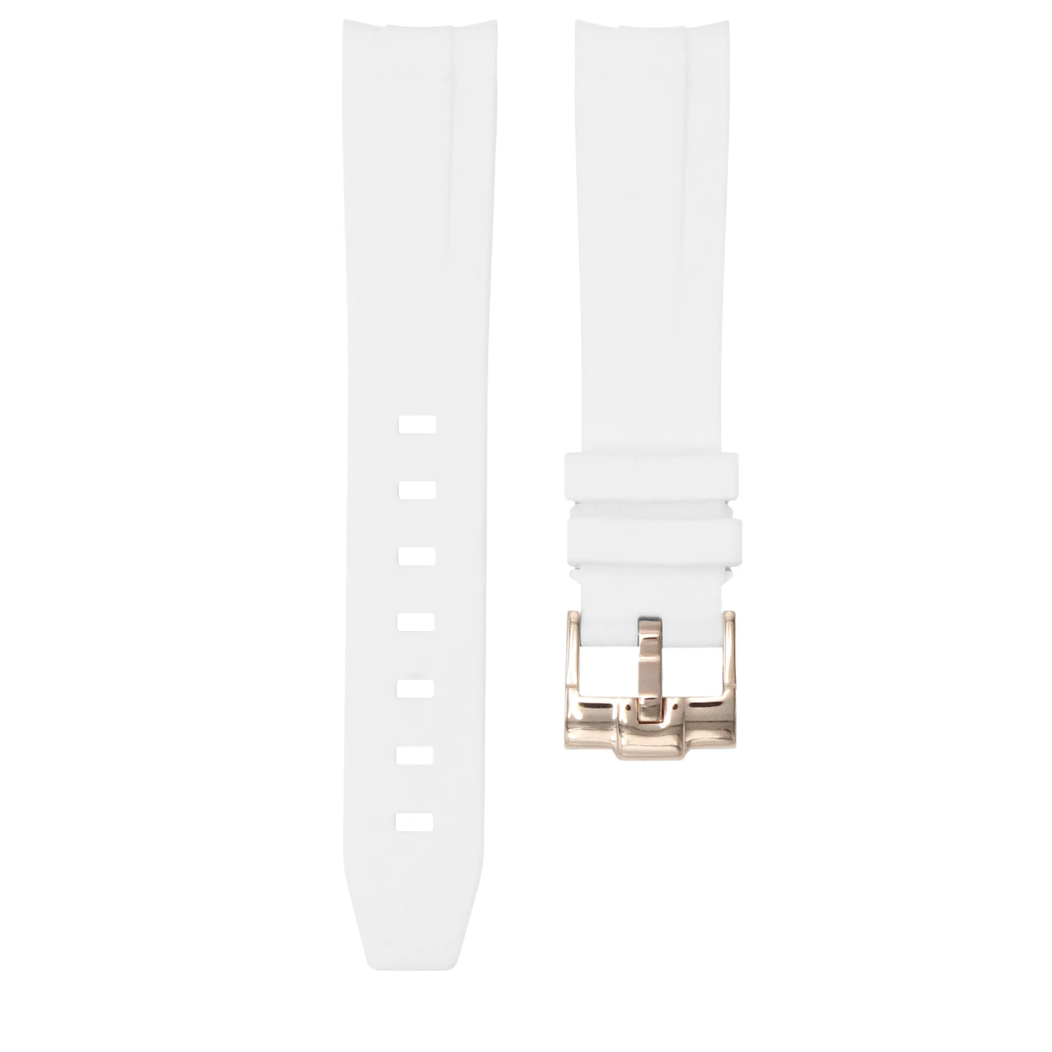 Polar White - Rubber Watch Strap For Swatch x Omega Moonswatch