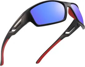 PUKCLAR Sports Polarized Sunglasses for Men Women Driving Sunglasses Cycling Running Fishing Goggles Unbreakable Frame