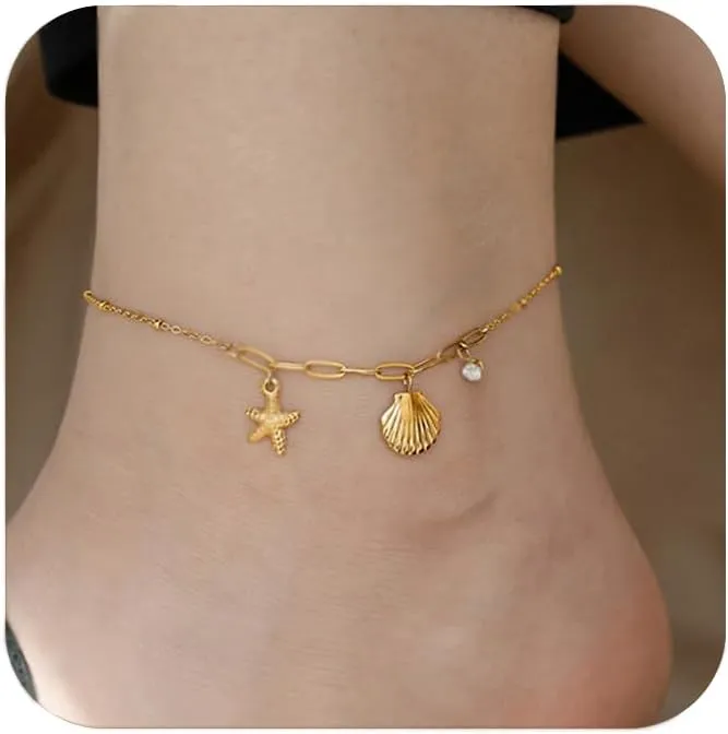 QWALIT Toe Rings for Women Gold Toe Ring Gold Ankets for Women Silver Toe Ring Stainless Steel Waterproof Trendy Anklet no Tarnish