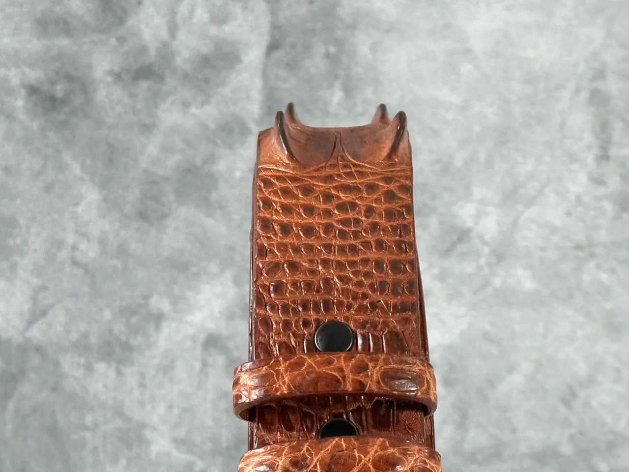 Saltwater Crocodile Belt: Burnished Cognac
