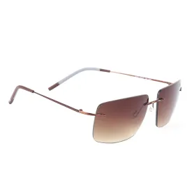 Silhouette Rimless Carbon Brown Sunglasses