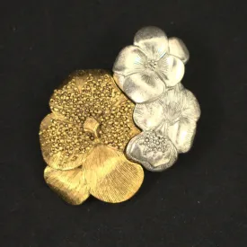 Silver & Gold Pansy Brooch