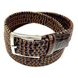 Solid Stretch  Belt W/Crocodile Tabs