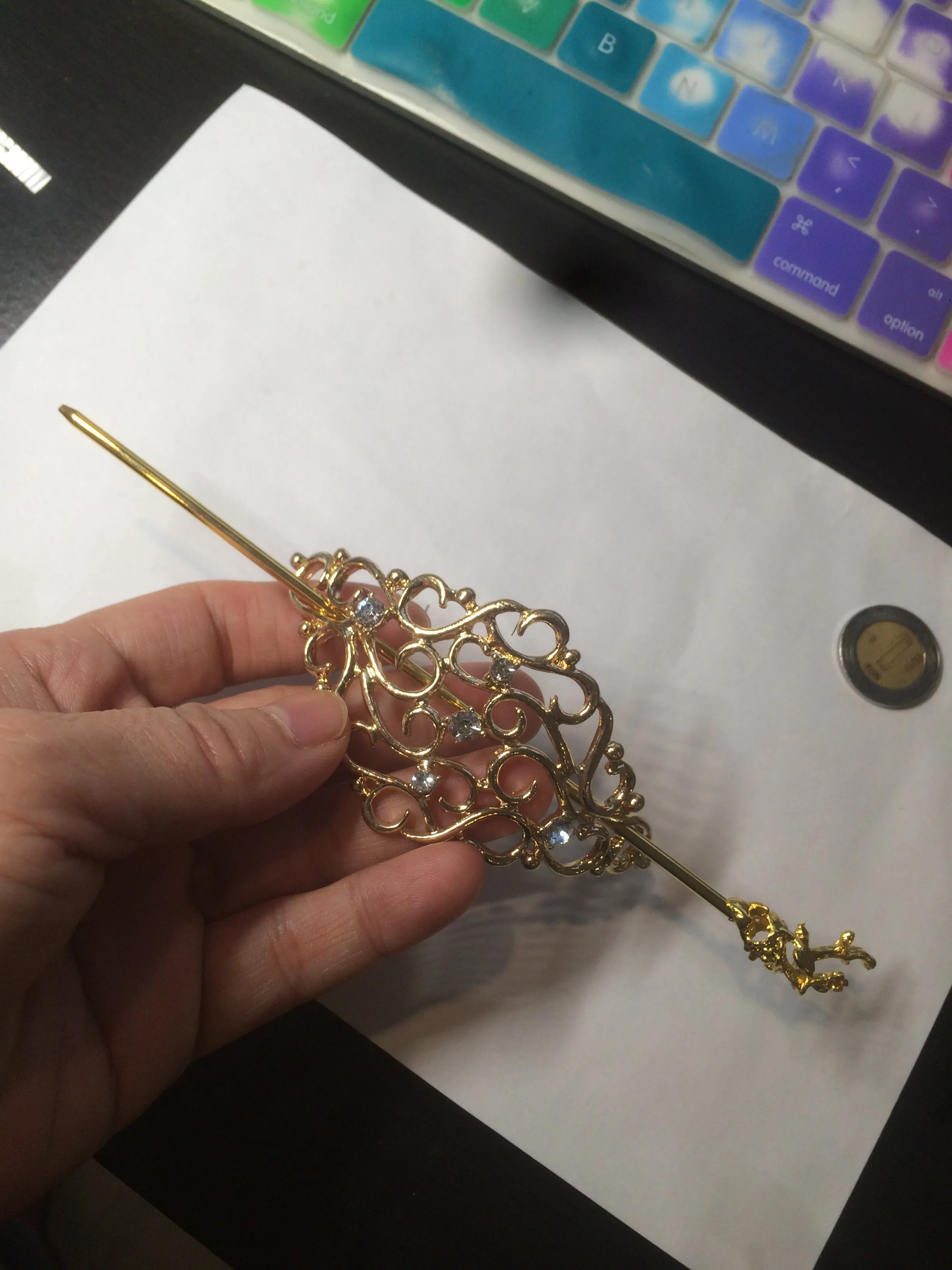 Stainless steel Hair Barrette/hairpin FJ2