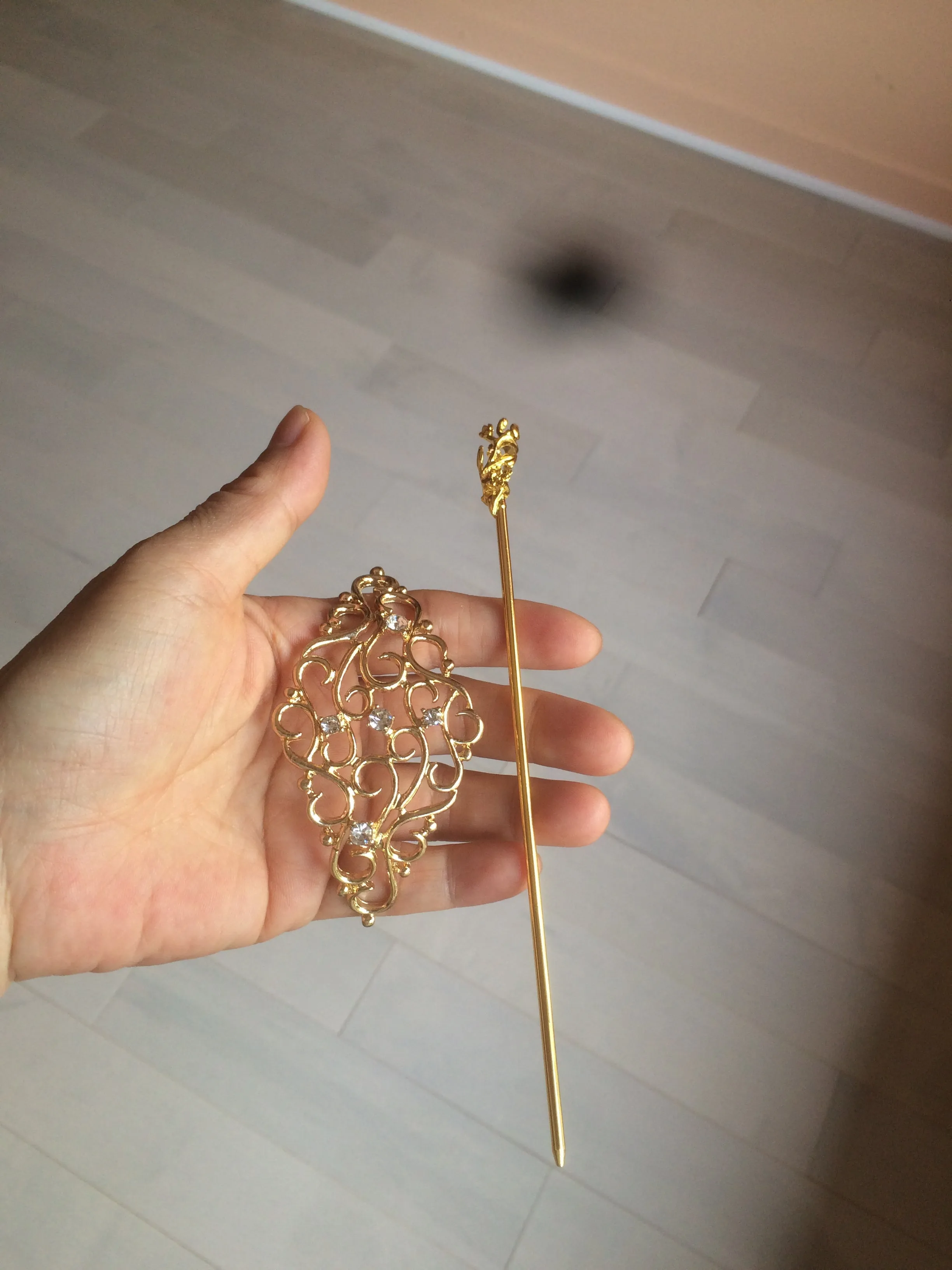 Stainless steel Hair Barrette/hairpin FJ2