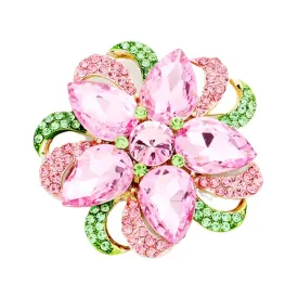 Teardrop Floral Brooch