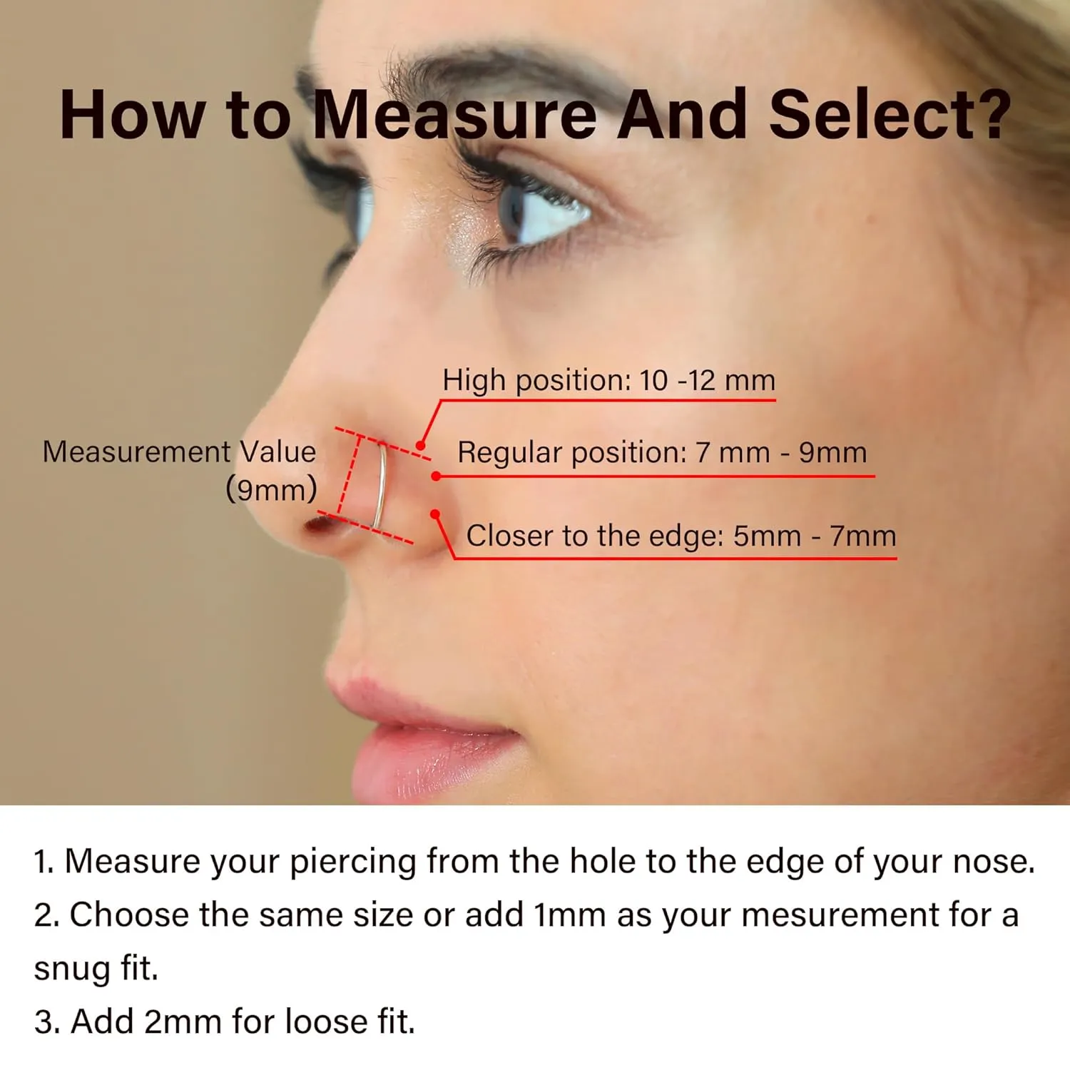 Thin Nose Rings Hoops for Women/Men,Tiny Small Gold Nose Rings 22g for Nose Piercings (1pc - 22 gauge - 8mm,14K Gold Filled)