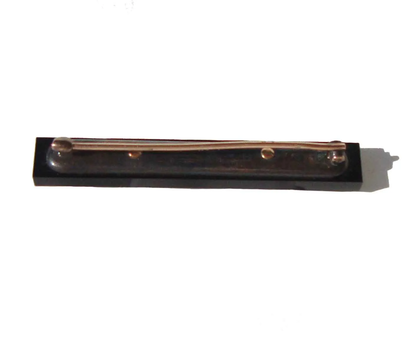 Victorian Jet Bar Brooch GF Seed Pearls Mourning Memento Mori Pin