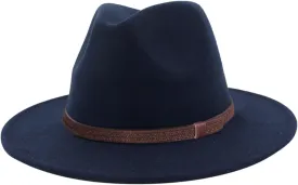 Wide Brim Fedora Hats for Women Men Classic Panama Hat Men's Two Tone Dress Cap Jazz Hat with Belt Buckle