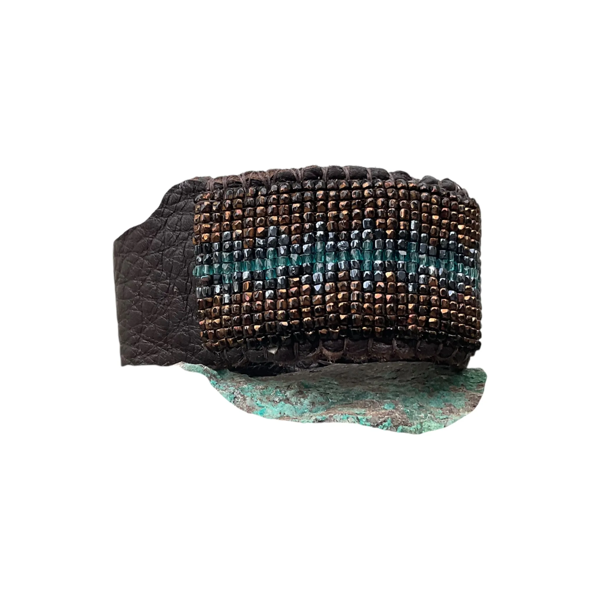 Zipper Stormie Beaded Leather Bracelet