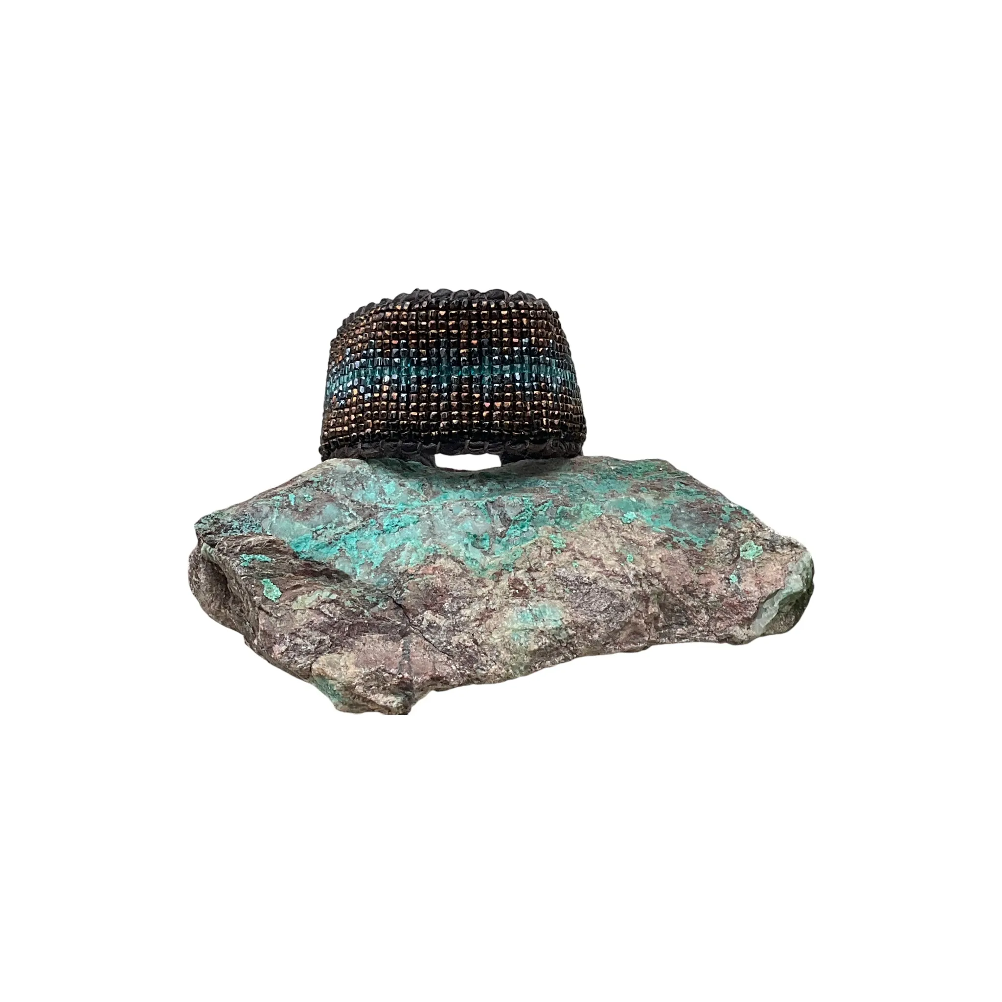 Zipper Stormie Beaded Leather Bracelet